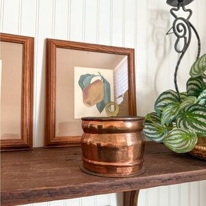 Vintage copper wall hanging planter
